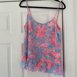 - Lilly Pulitzer ruffle hem tank top